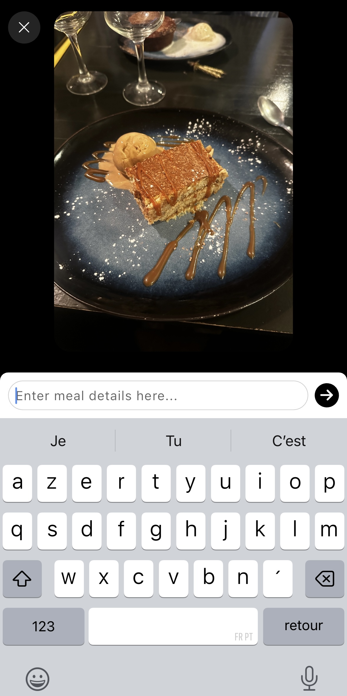 AI food scan in action