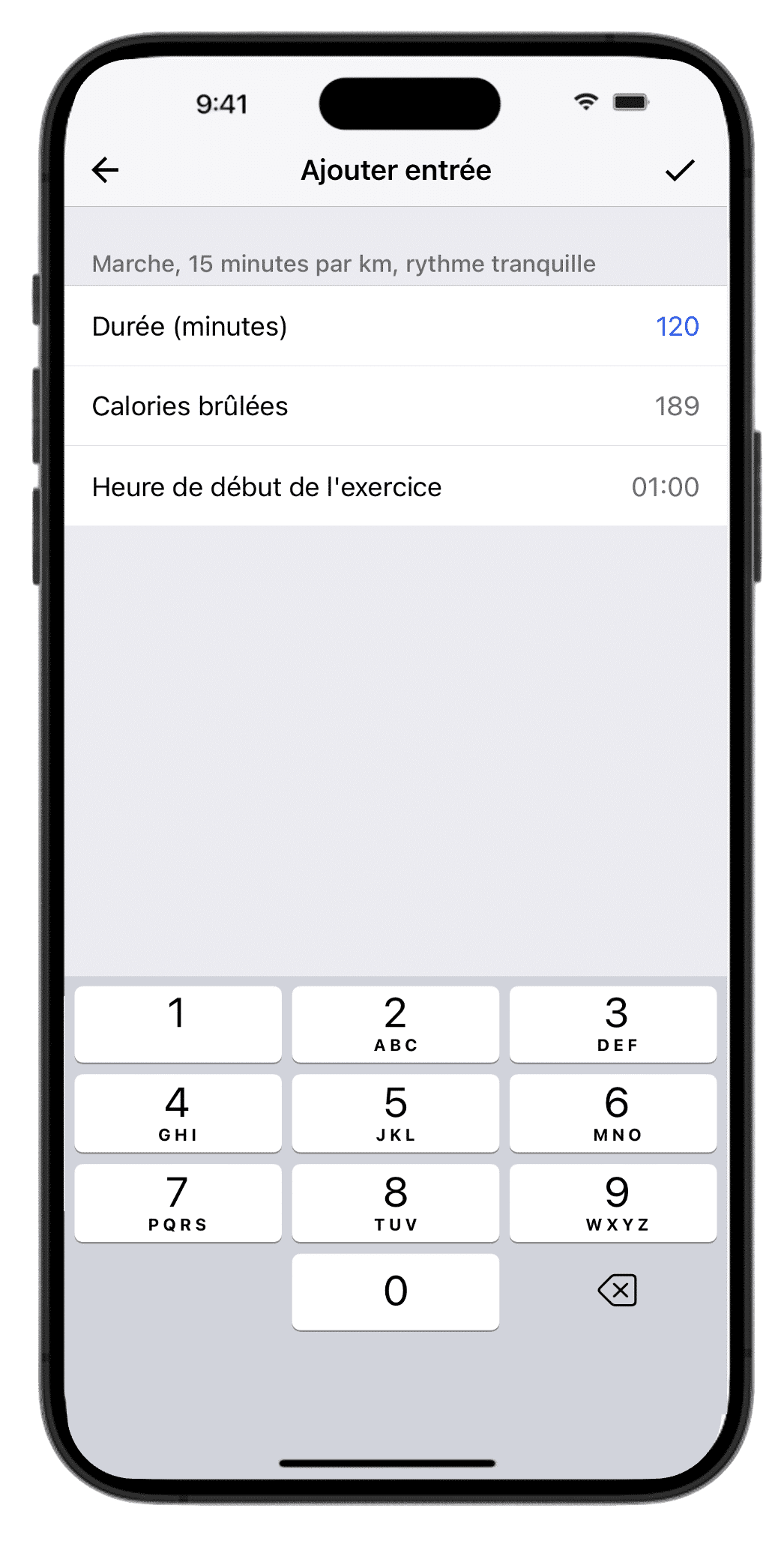Calcul MFP : 189 kcal pour 20 000 pas