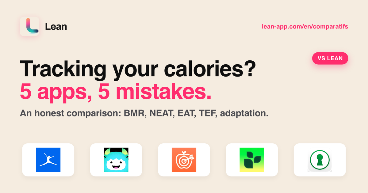 Calorie app comparisons: Lean face to MyFitnessPal, Yazio and 4 others