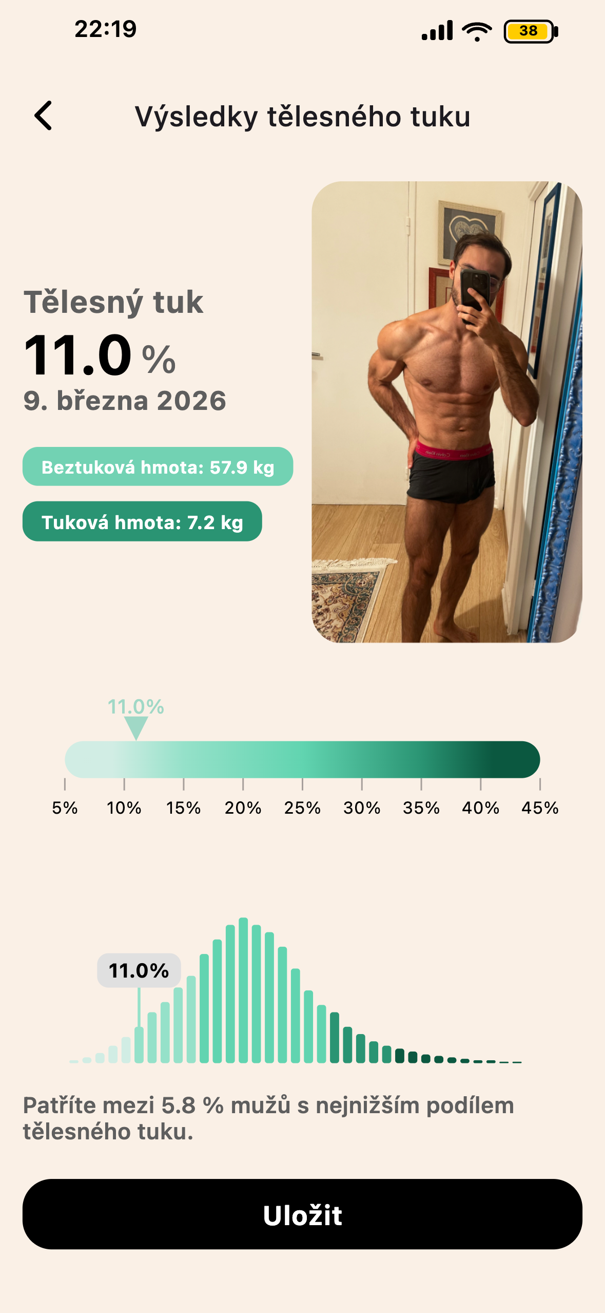 Výsledek BodyScan IA v Lean