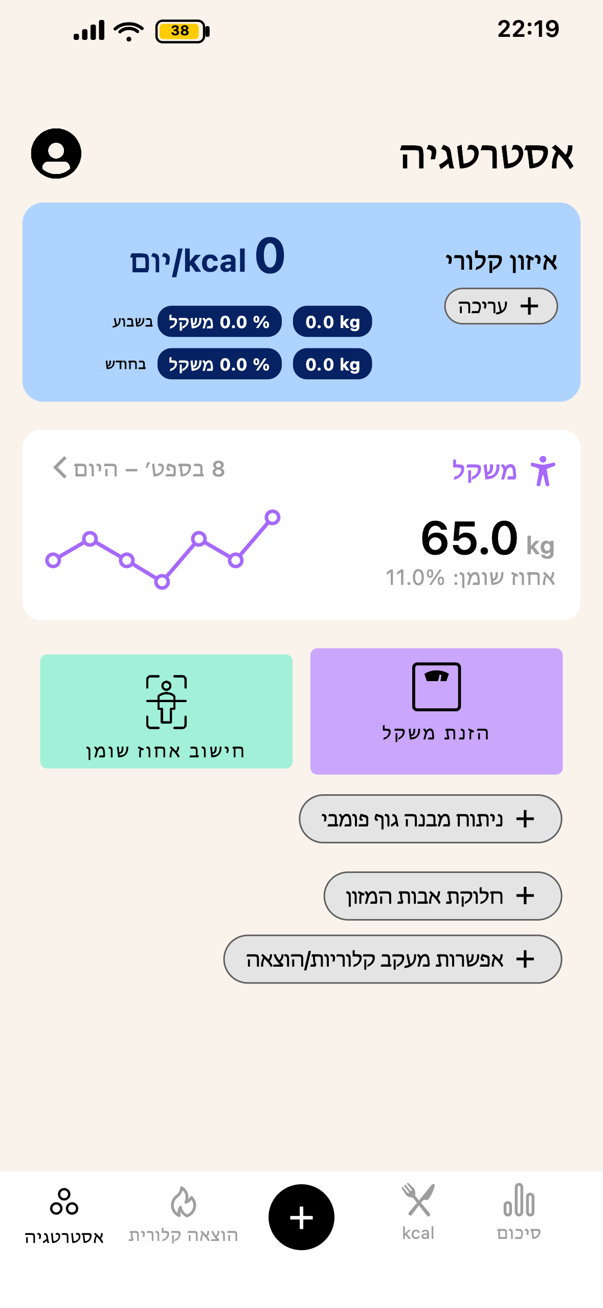 מסך אסטרטגיה ופירמידת התקדמות ב-Lean