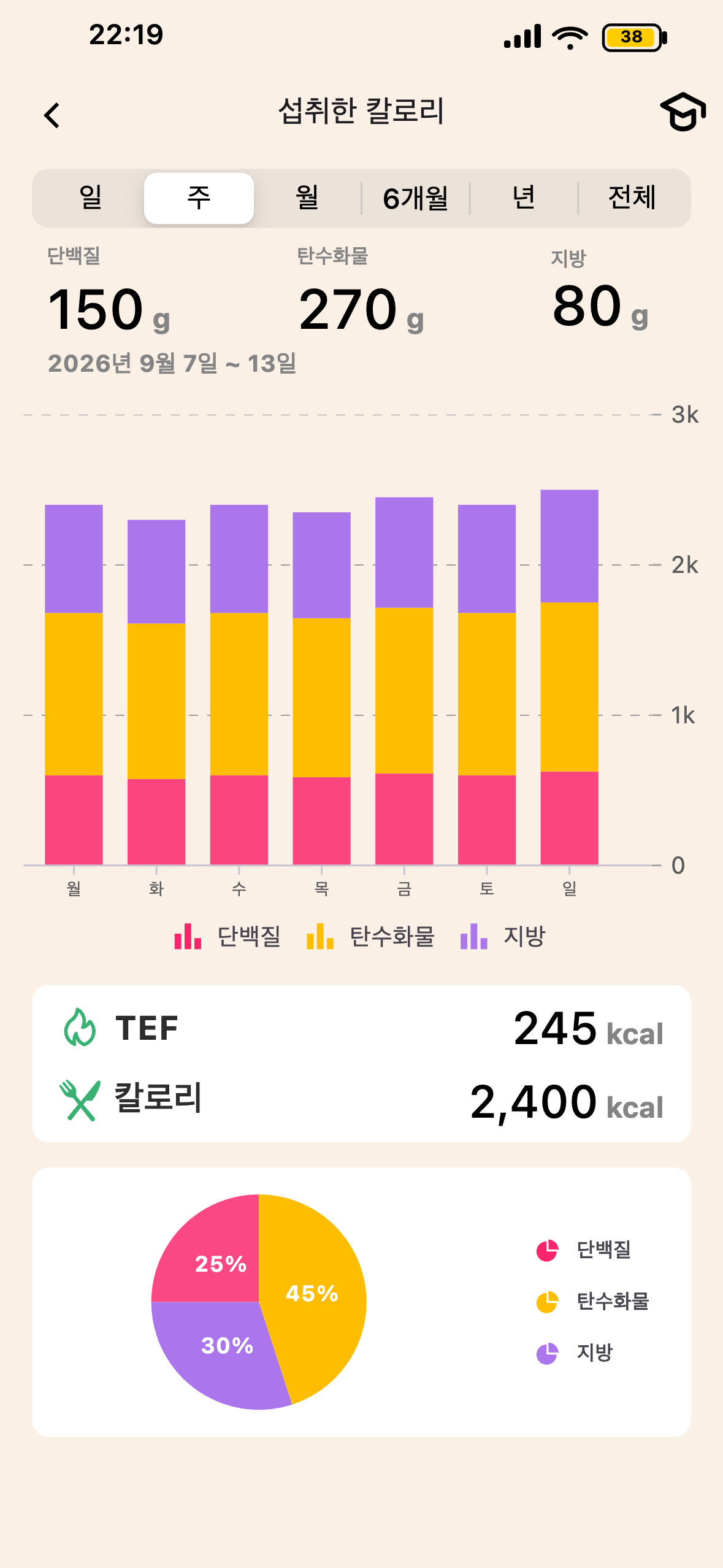 Lean TEF 및 소화 화면