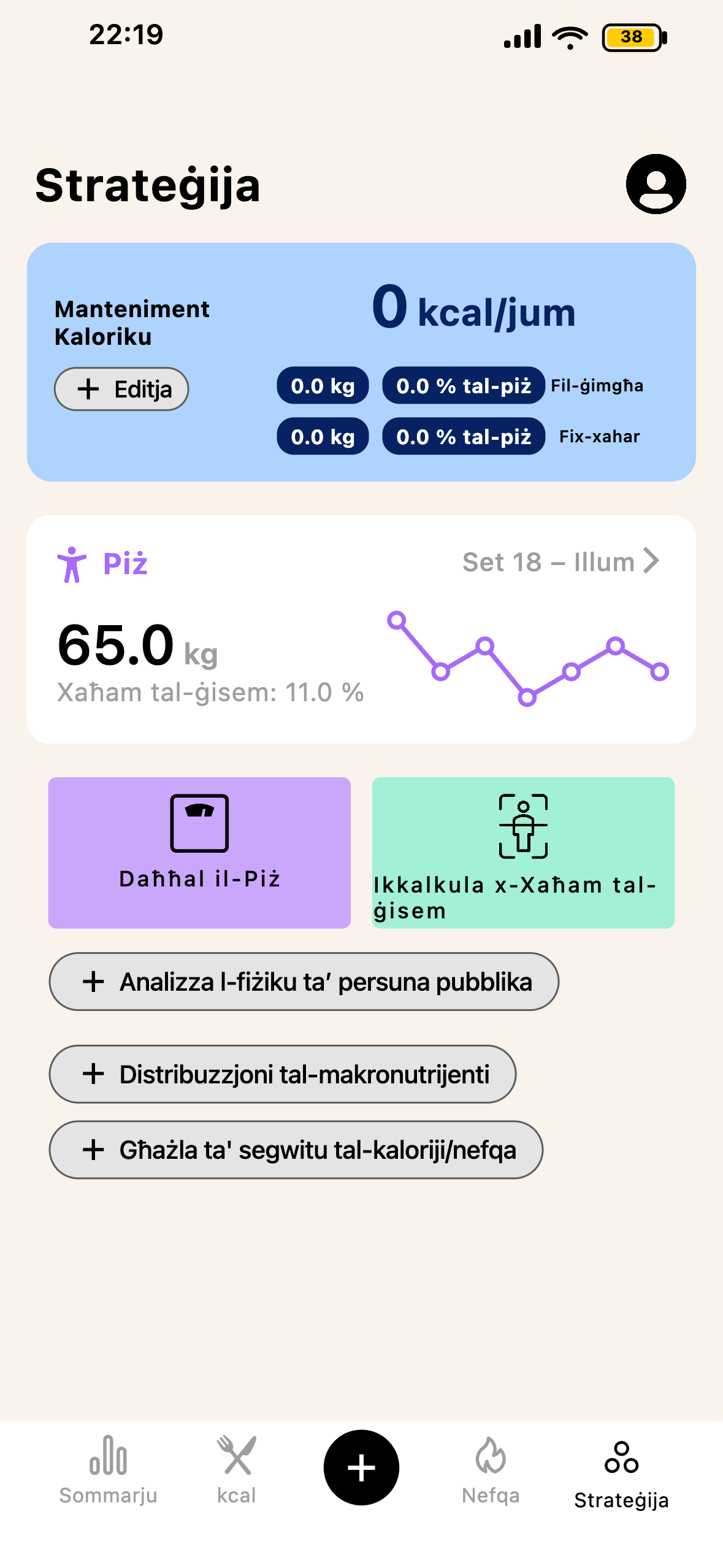 Skrin tal-istrateġija u l-piramida tal-progress Lean