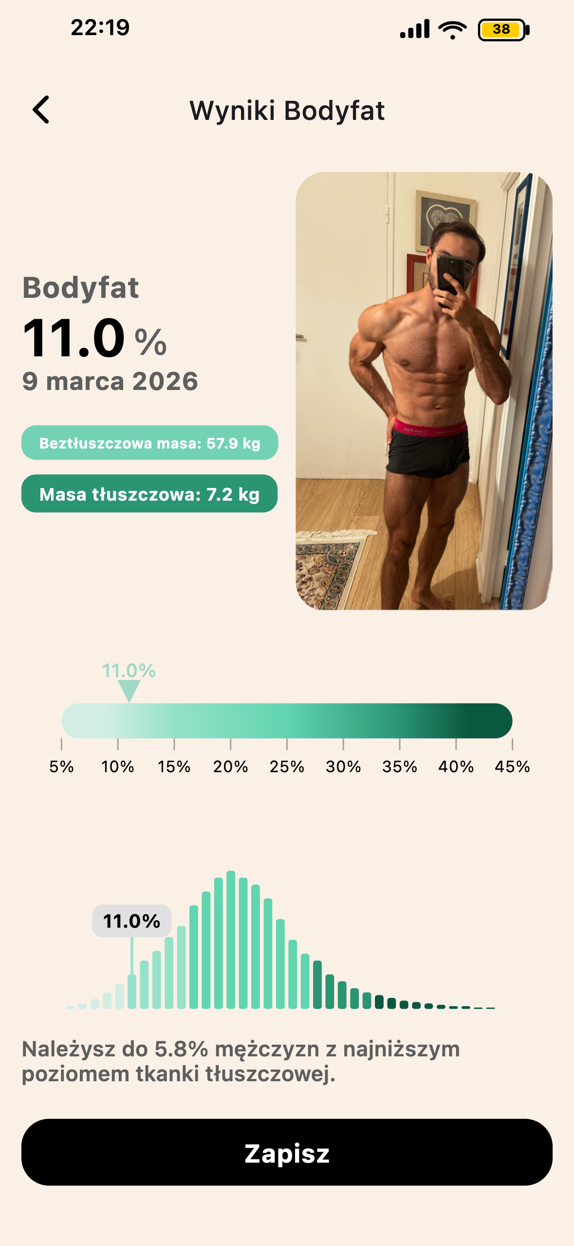 Wynik BodyScan AI w Lean