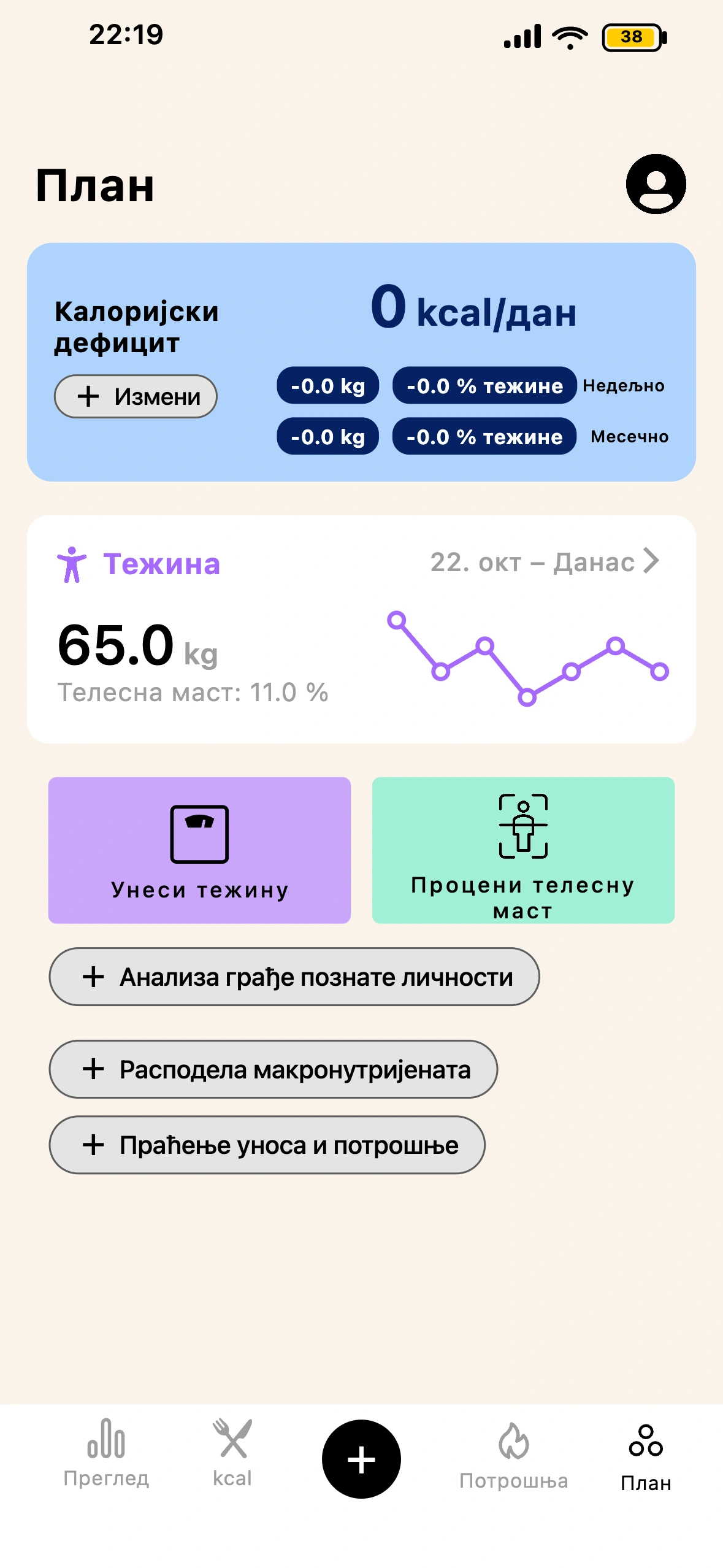 Екран „План“ и Пирамида прогреса Lean