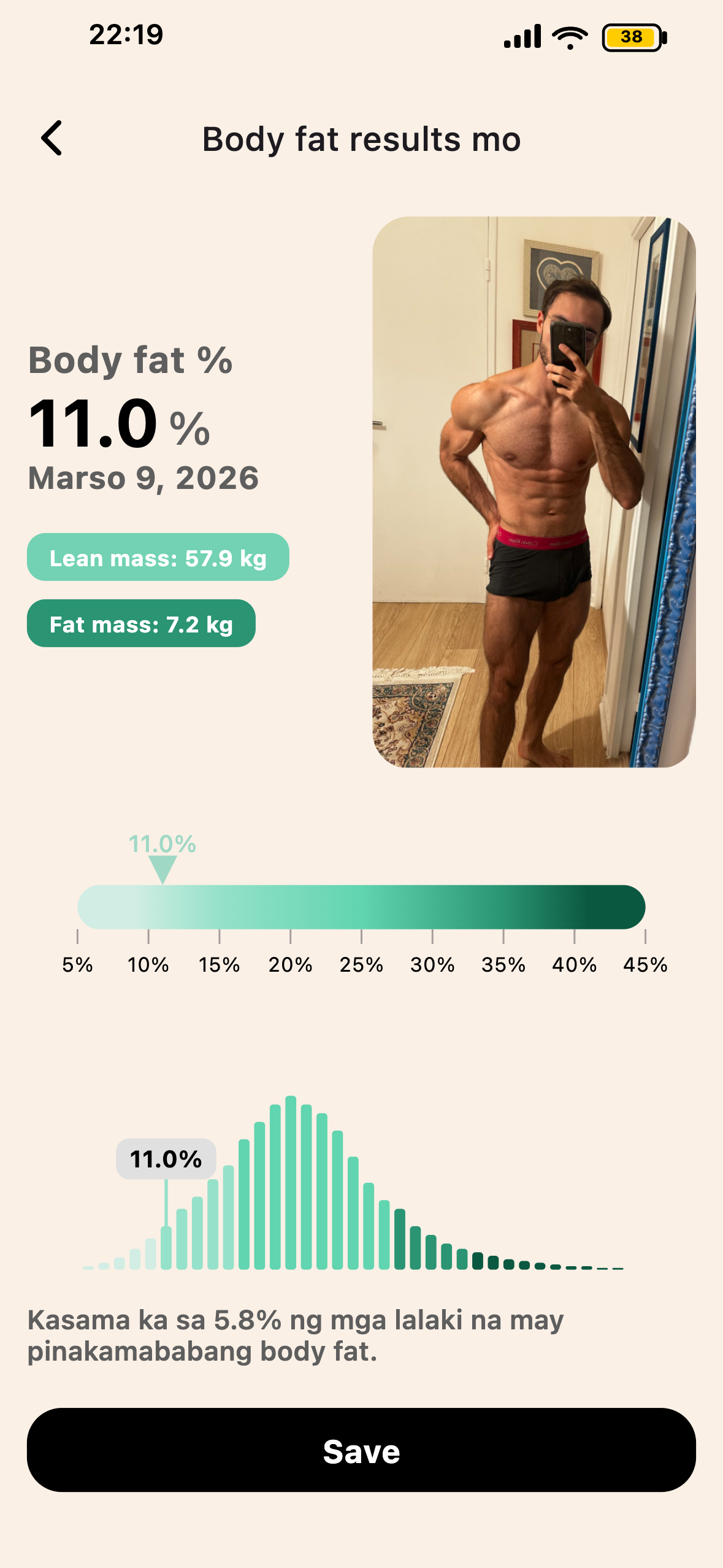 Resulta ng BodyScan AI sa Lean