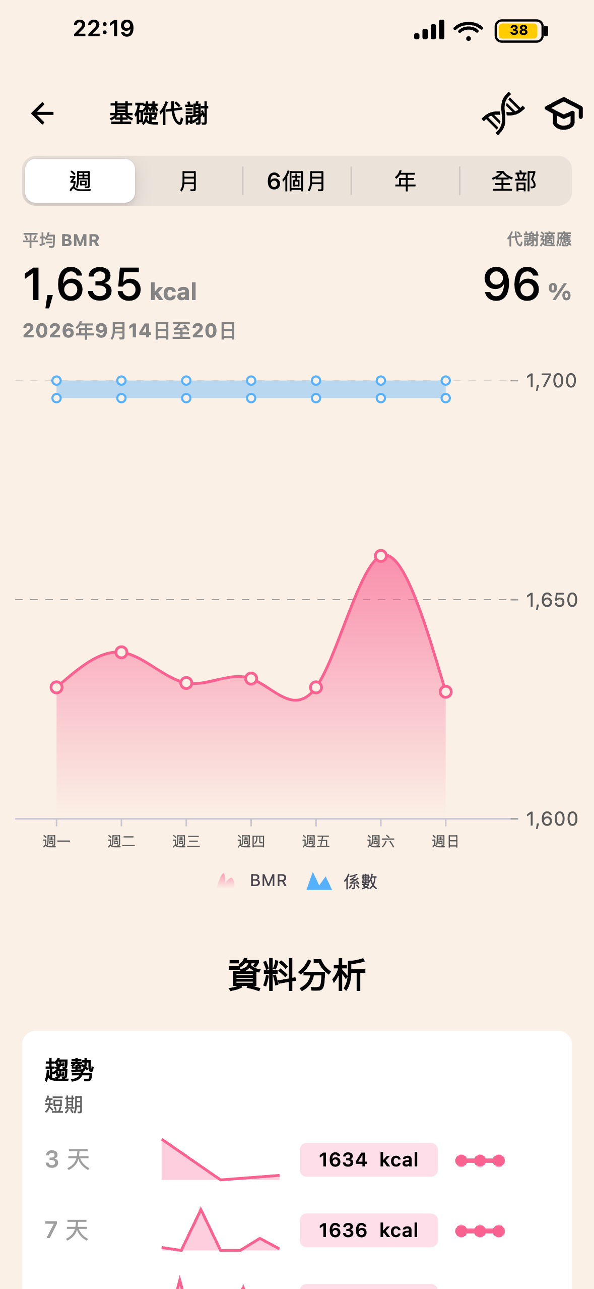 Lean 基礎代謝畫面
